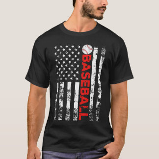 American Flag Baseball Team Geschenk T-Shirt