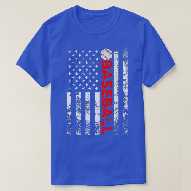 American Flag Baseball Team Geschenk T-Shirt (Design vorne)