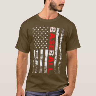 American Flag Baseball Team T-Shirt