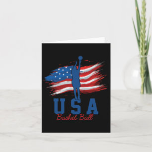 American Flag Basketball 4. Juli Unterstützung der Karte