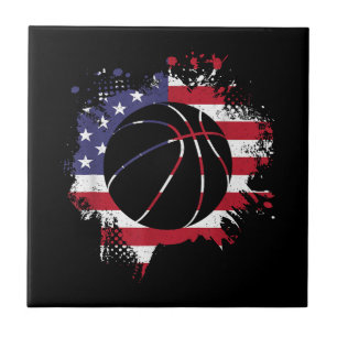 American Flag Basketball Player Fliese