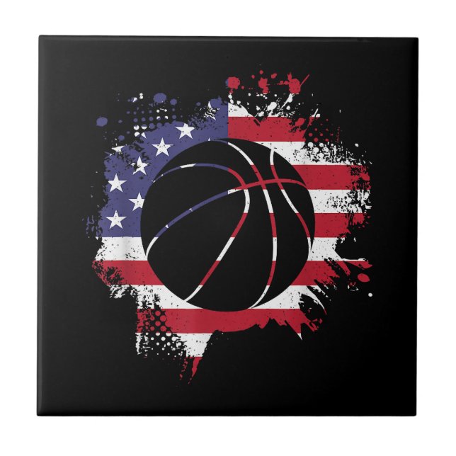 American Flag Basketball Player Fliese (Vorderseite)