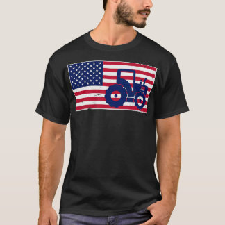 American Flag Bauer Farm USA Patriotic T-Shirt