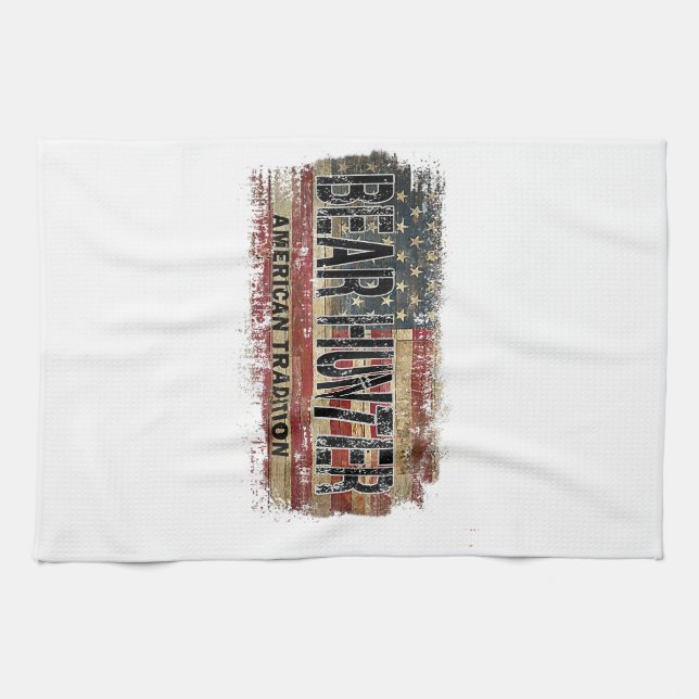 American Flag Beer Hunter Geschirrtuch (Horizontal)