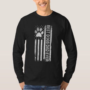American Flag Best Dog Vater je Papa Daddy Pater T-Shirt
