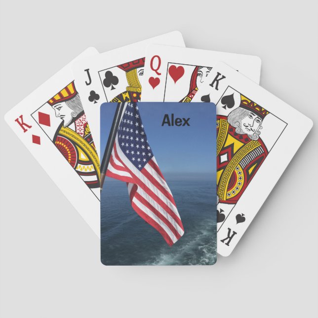 American Flag Bicycle Playing Cards - Personalize! Spielkarten (Rückseite)