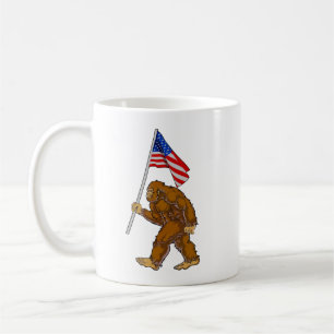 American Flag Bigfoot Kaffeetasse