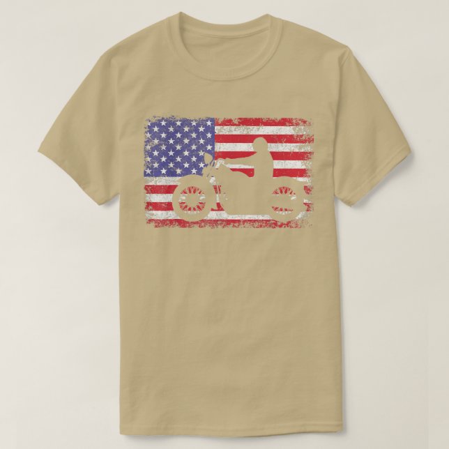 American Flag Biker Motorrad Männer T-Shirt (Design vorne)