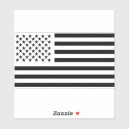American Flag Black Aufkleber