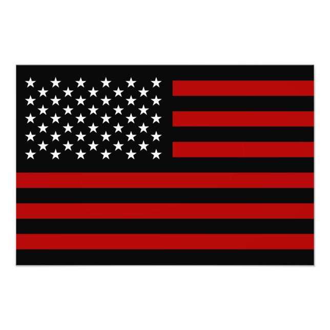 American Flag Black Red White Fotodruck (Vorne)