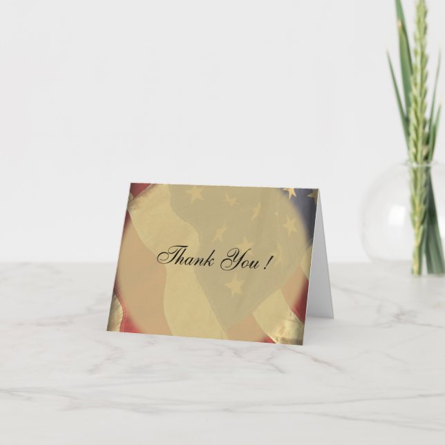 American Flag Blank Danke Cards (Vorderseite)