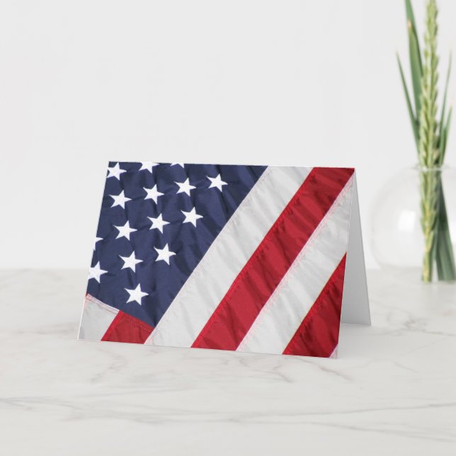 American Flag Blank Grußkarte Dankeskarte (Vorderseite)