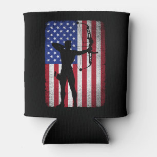 American Flag Bogenschiessen Bowhunting for Archer Dosenkühler
