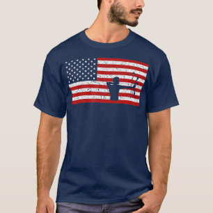 American Flag Bogenschießen Geschenk Männer Frauen T-Shirt