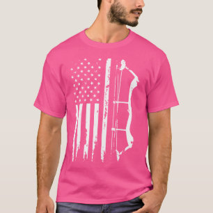 American Flag Bowhunting Bow Bogenschießen für die T-Shirt