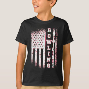 American Flag Bowling Patriot Bowler Bowling Team T-Shirt