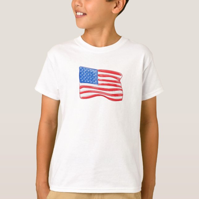 American Flag Boy's T-Shirt (Vorderseite)