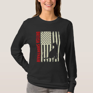 American Flag British Shorthair Cat Lover Kitten C T-Shirt