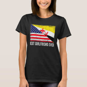 American Flag & Brunei Flag Beste Freundin je F T-Shirt