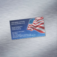 American Flag Business Card Magnet