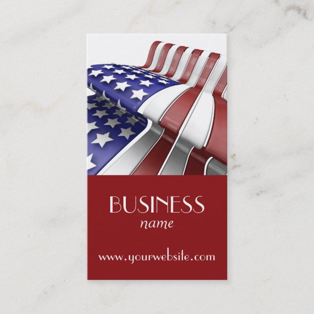 American Flag Business Card Visitenkarte (Vorderseite)