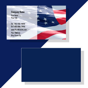 American Flag Business Cards Visitenkarte