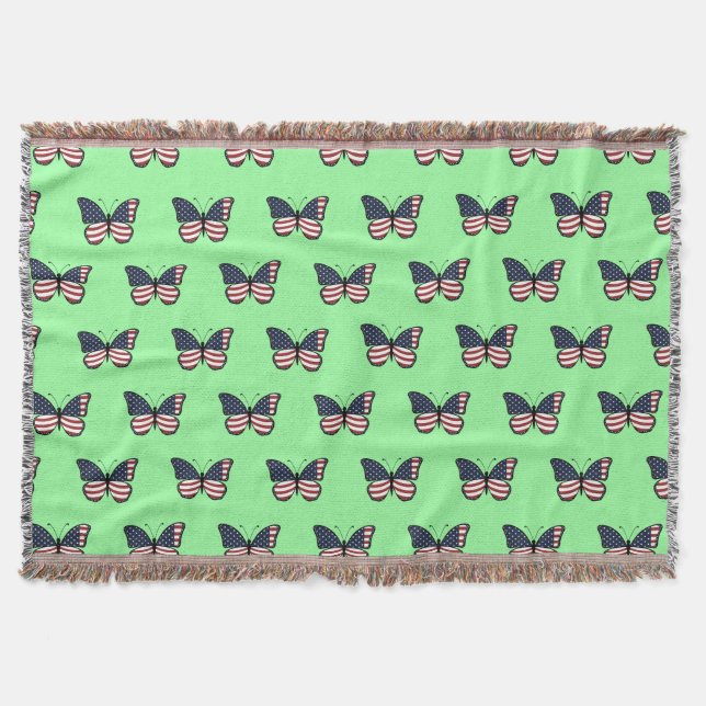 American Flag Butterfly Design-62615 Decke (Vorderseite)