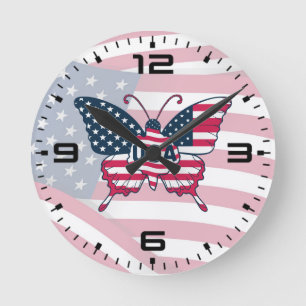 American Flag Butterfly Design-62616 Uhr