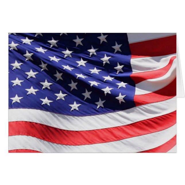 American Flag Card (Vorderseite (Horizontal))