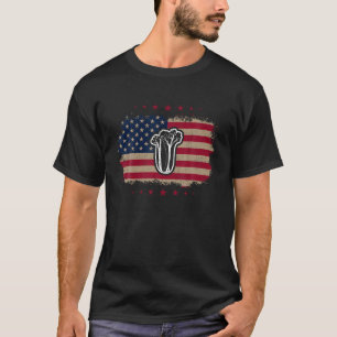 American Flag Celery Retro Vintag T Shirt