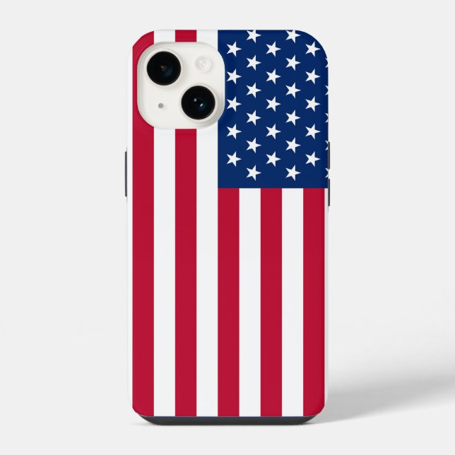 American Flag Cell Phone Case iPhone 14 Hülle (Rückseite)
