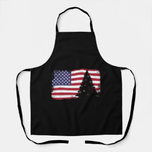American Flag Christmas Schürze
