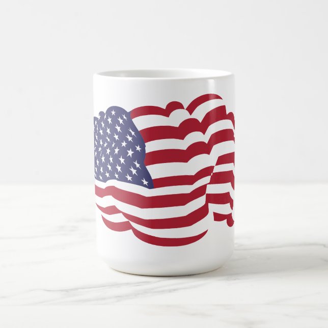American Flag Cloud Coffee Tasse (Mittel)