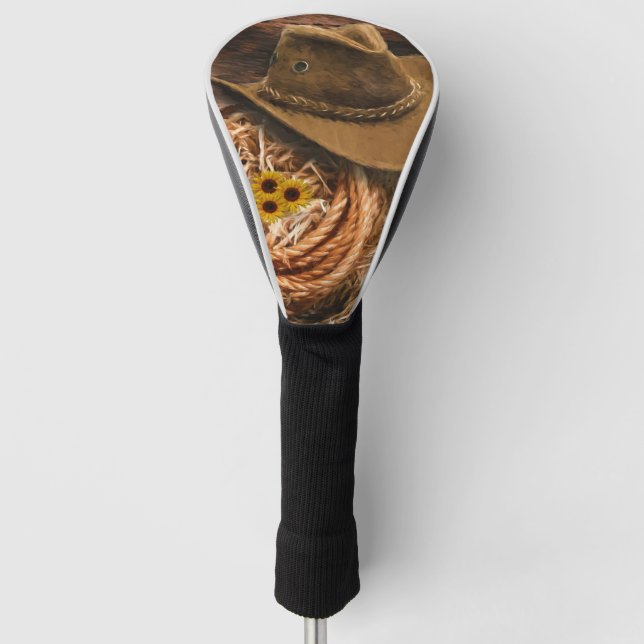 American Flag Cowboy Hat lasso Golf Headcover (Vorderseite)