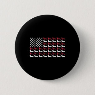 American Flag Dackel Patriotic Hunde Männer Frauen Button