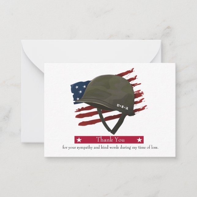 American Flag Dankeschön Card Mitteilungskarte (Vorderseite)