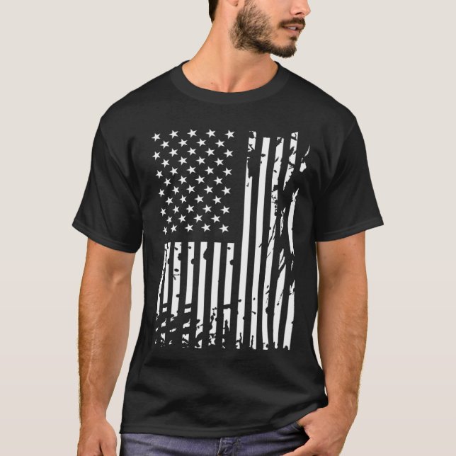 American Flag DayRotcho Distressed USA Flag for US T-Shirt (Vorderseite)
