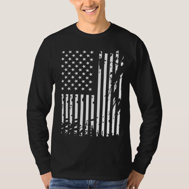 American Flag DayRotcho Distressed USA Flag for US T-Shirt (Vorderseite)