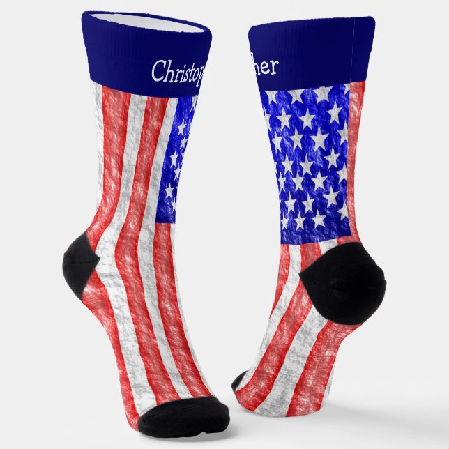 American Flag Design Socken (Gewinkelt)