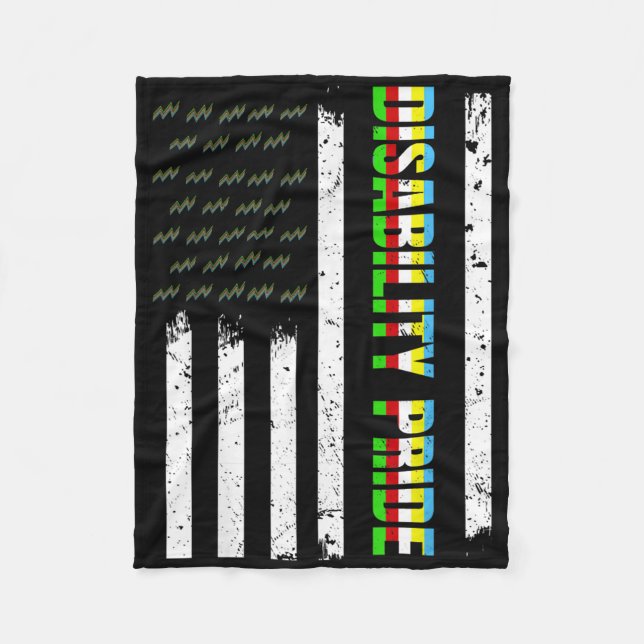 American Flag Disability Pride Month Wear _1 Fleecedecke (Vorderseite)