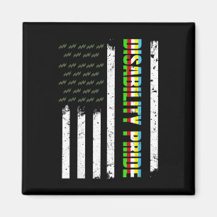 American Flag Disability Pride Month Wear _1 Magnet