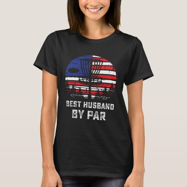 American Flag Disc Golf Husband Patriotic Disk Gol T-Shirt (Vorderseite)