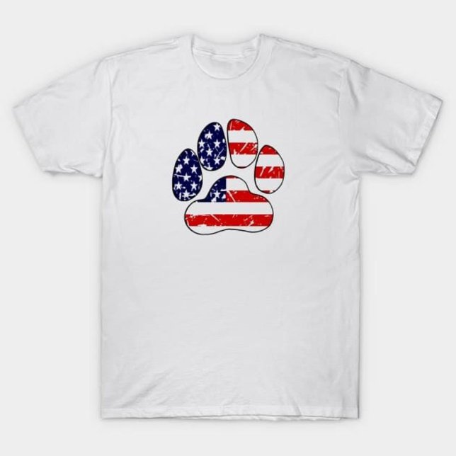 American Flag Dog Paw T-Shirt (Von Creator hochgeladen)
