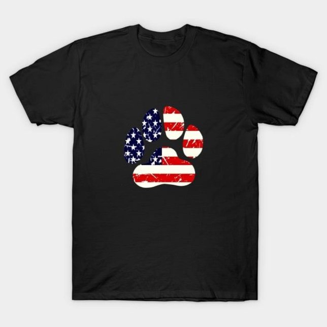 American Flag Dog Paw T-Shirt (Von Creator hochgeladen)