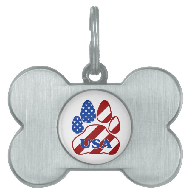 American Flag Dog Paw Tiermarke (Vorderseite)