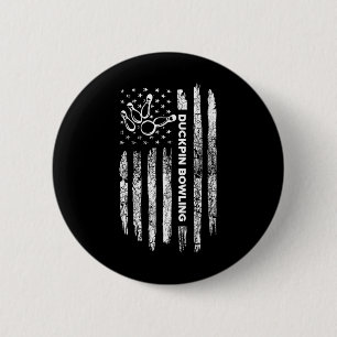 American Flag Duckpin Bowling - Vintager Duckpin B Button