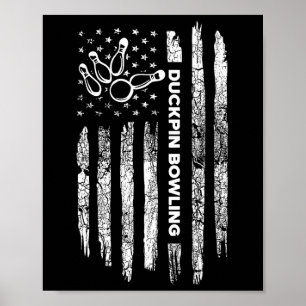 American Flag Duckpin Bowling - Vintager Duckpin B Poster
