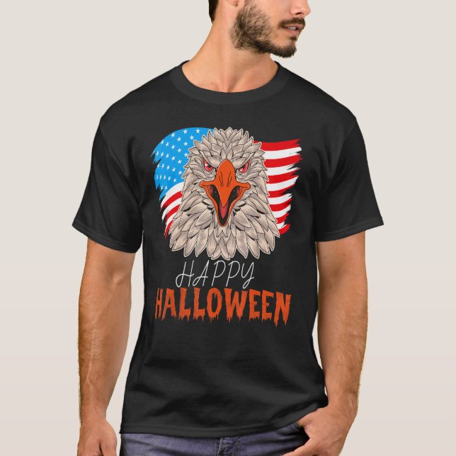 American Flag Eagle Halloween T-Shirt (Vorderseite)