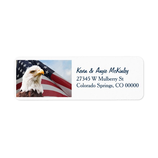 American Flag Eagle Return Address Label (Vorne)