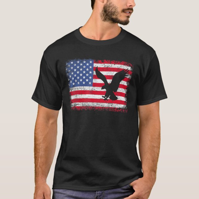 American Flag Eagle Tshirt Usa (Vorderseite)
